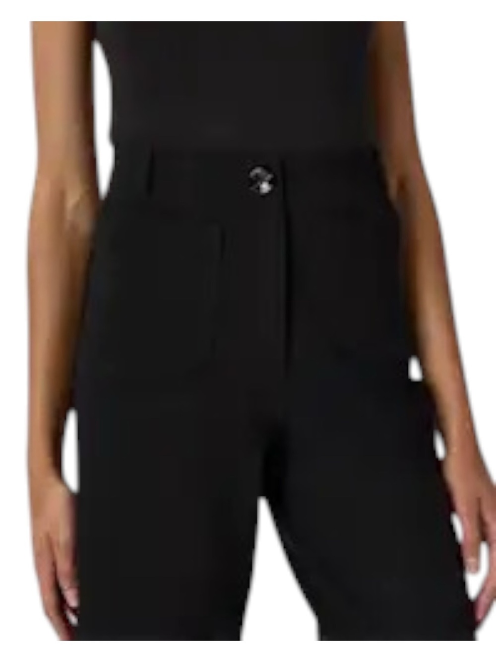 Quince Ultra-Stretch Ponte Cropped Wide Leg Pants Black 16 NWT - Picture 14 of 15